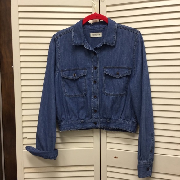 lightweight cropped denim jacket